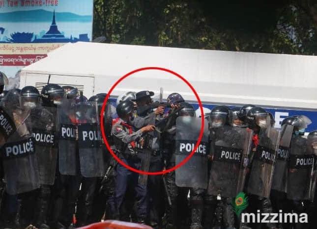 This girl is in very critical condition due to Head shot by the Police during the protest today. Even if they want to crack people, they are never allowed to shoot at vital area. THEY SHOT RIGHT AT THE HEAD. 

TW: gunshot ,violence, blood #WhatsHappeningInMyanmar