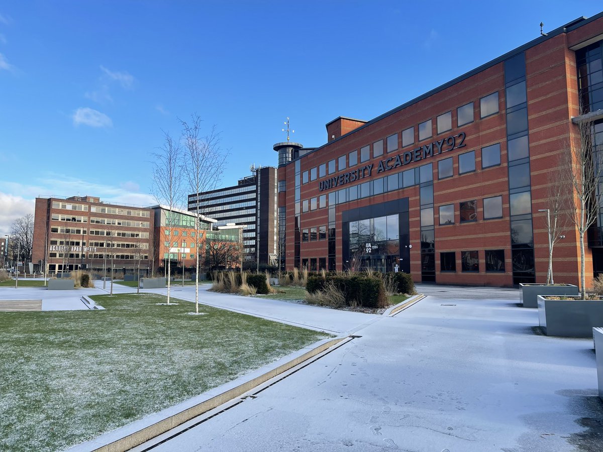 The <a href="/UA92MCR/">University Academy 92 (UA92)</a> campus and Academy Apartments looking beautiful in the snow this morning.