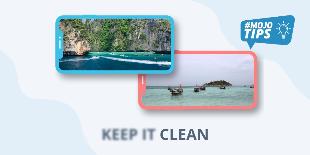 MojoReporter's tweet image. #MojoTip #1: Keep it clean!

Your phone is constantly in use &amp;amp; your lens can easily get oily or dirty. The quality of your pics is directly linked to the cleanliness of your lens. Give it a quick wipe before snapping your pics! Find more tips here: bit.ly/3pa6coU