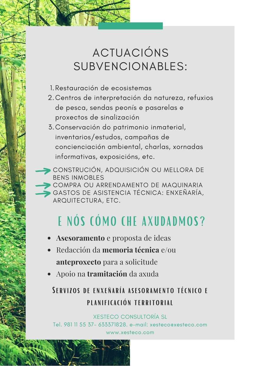 En Xesteco somos especialistas en proxectos rurais innovadores para poñer en valor medioambiente e cultura local. Xusto o obxecto desta convocatoria de axudas nas que asesoramos aos #concellos da Rede de Reservas da Biosfera. 🌳Consúltanos!