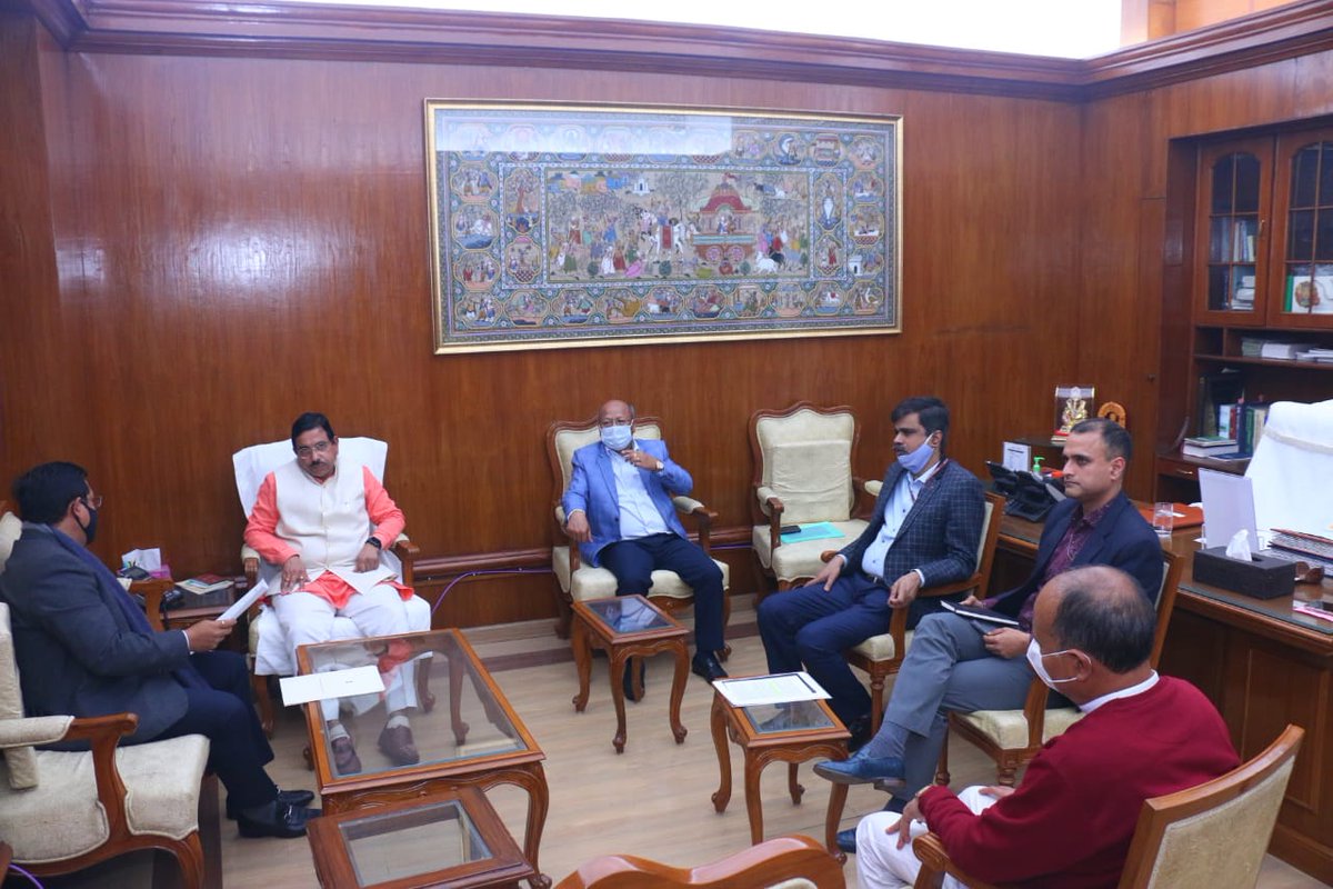 JoshiPralhad's tweet photo. Held discussion on mining in the State of Meghalaya with CM Shri @SangmaConrad ji. Deliberated on regulating mining activities in the State to make it more scientific and safe. https://t.co/RPDcLBMzlN