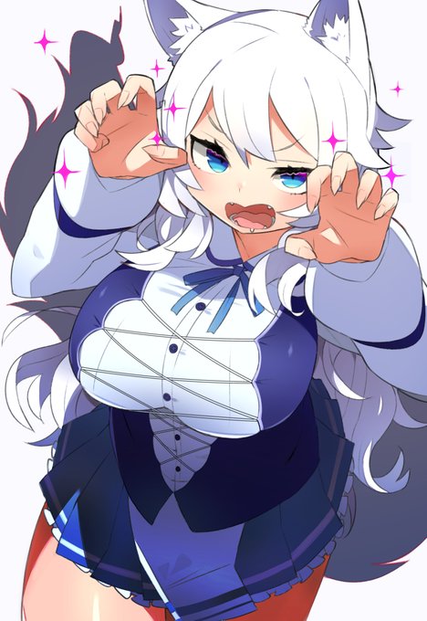 skebでフィンランドの狼VチューバーLumiさん(@Lumituber)を描かせていただきました!がおお 