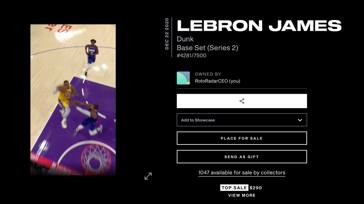 JustRoto's tweet image. Pretty awesome stuff happening here... One of our members just gifted me this LeBron James @nba_topshot moment to give back to the community.

🔁 Retweet and tag someone who's a NBA Top Shot fan to qualify!!!