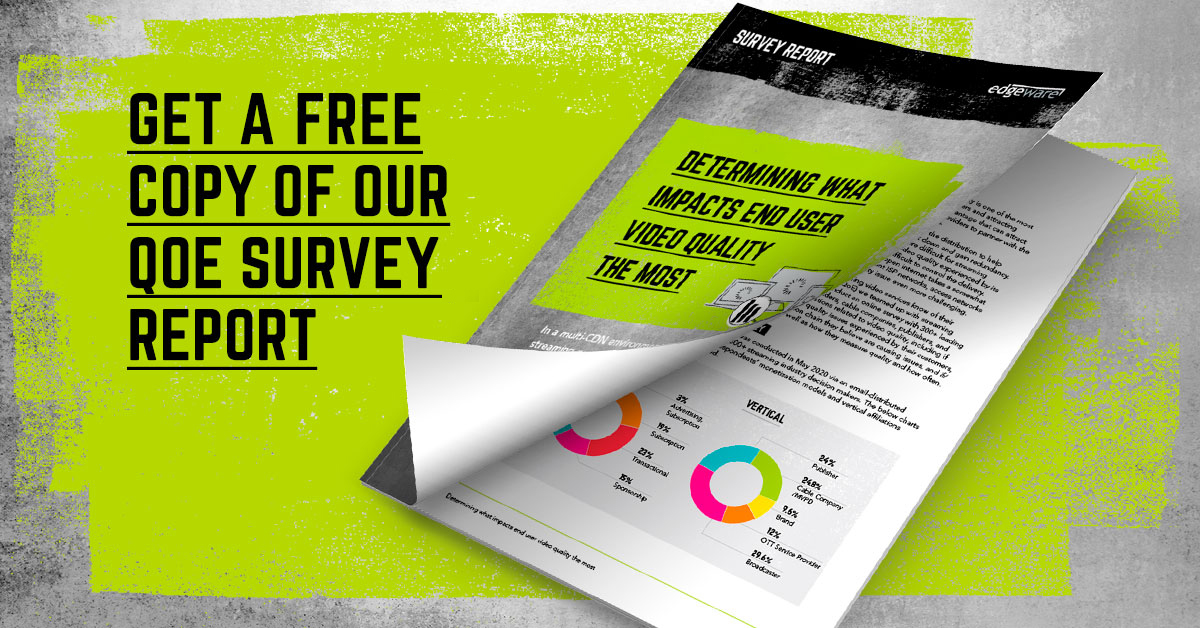 How much do you know about your viewers’ #QoE? Last year we conducted a survey with #streamingmedia expert <a href="/DanRayburn/">Dan Rayburn</a>, with over 250 #streamingproviders sharing their experience of QoE-related video issues. 
Check out the report here: bit.ly/36wKWDb 
#broadcast #cdn