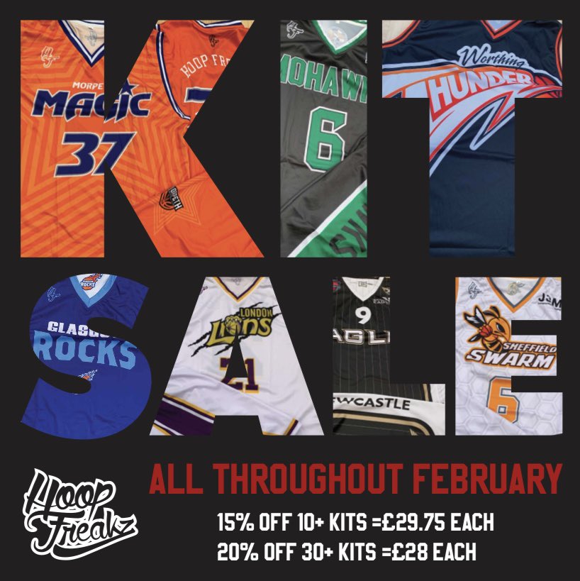 There’s still time to take advantage of our big kit sale.
Get in touch if you need kits or any other team merchandise.