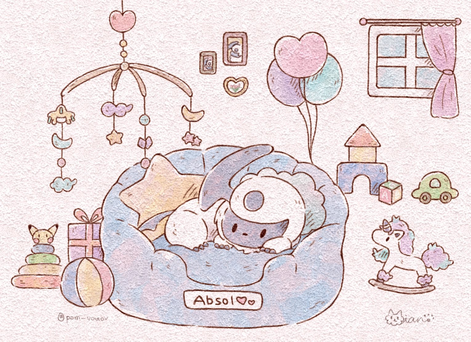 Mion 過去絵でお祝い 赤ちゃんアブソル Baby Absol 3 アブソルの日 ゆるふわポケモン T Co Gbpjmyokps Twitter