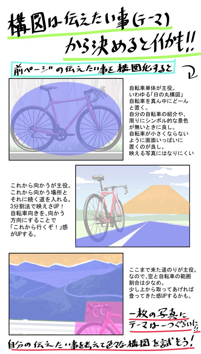 映える自転車写真を撮る構図②
#自転車 #ロードバイク #写真 