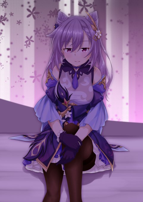 刻晴 #原神 #刻晴 #黒スト https://t.co/bU1aZyhiph 