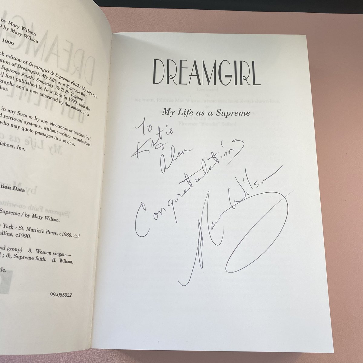 At one of the events we went to, she gave me a copy of her book ‘Dreamgirl of Supreme Faith: My life as a Supreme’ and she even signed it for me, wishing  @weeweegie and I congratulations on our engagement. (14/18)