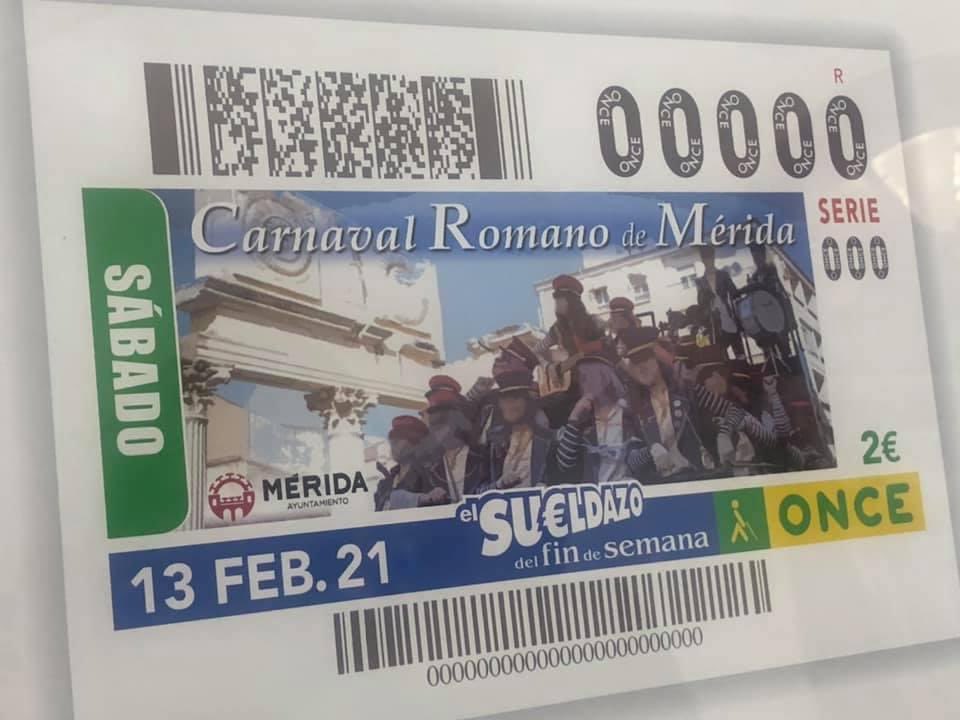 _CarnavalMerida's tweet image. 😍 El Carnaval de Mérida en el cupón de la JuegosONCE el próximo 13 de febrero. #40AñosCarnavalRomano . gran homenaje a todos los carnavaleros y aficionados de la fiesta , vía @ayto_merida @CarnavalenCOPE @ONCE_oficial
