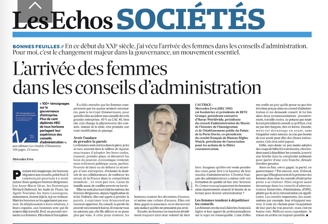 mcmaheas's tweet photo. A lire: @Mercedes_Erra témoigne des changements concrets apparus dans le fonctionnement des conseils d'administration avec l'arrivée des femmes @DDruon @ArmelleCR @mccapobianco @vdbeaufort @2gapF  @IFA_asso @HCEfh @elisabeth_rchrd @1ElisaMoreno @Carol_Lambert_ @Clara_Gaymard https://t.co/3MwRpwf6gi