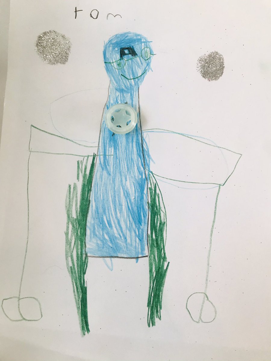 MichelleArcy's tweet photo. @SuttonParkPri @SuttonParkPri Seth was inspired by Captain Thomas Moore and did a picture of him dressed as a super hero with a medal and glitter fireworks ‘Super Tom’ 🥰 https://t.co/7bKYtTOSkA