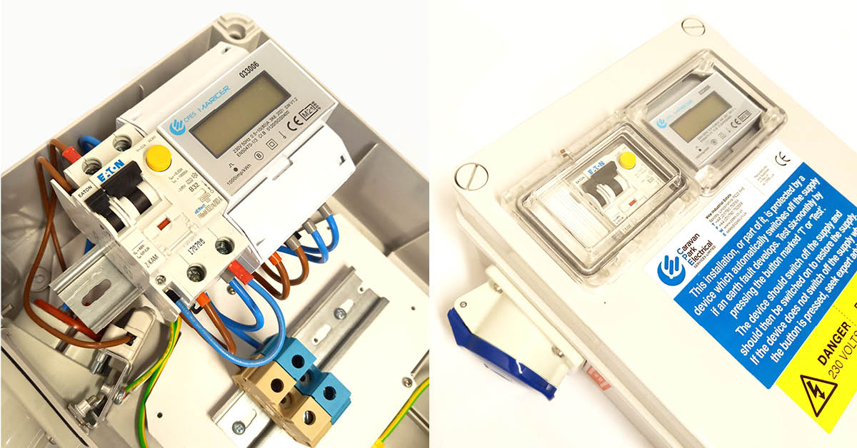 CPESuk's tweet photo. Quality metered connection units for holiday homes by CPES. #CaravanParkElectrical #CPESuk #caravans #caravansite #holidaypark #ukstaycation #metering  #wiring  #ukholidays #electrical #siteelectrics 
#electrician #terminals #holidayhome #connectionunit #quality #maintenance https://t.co/zJbA0iBm4B