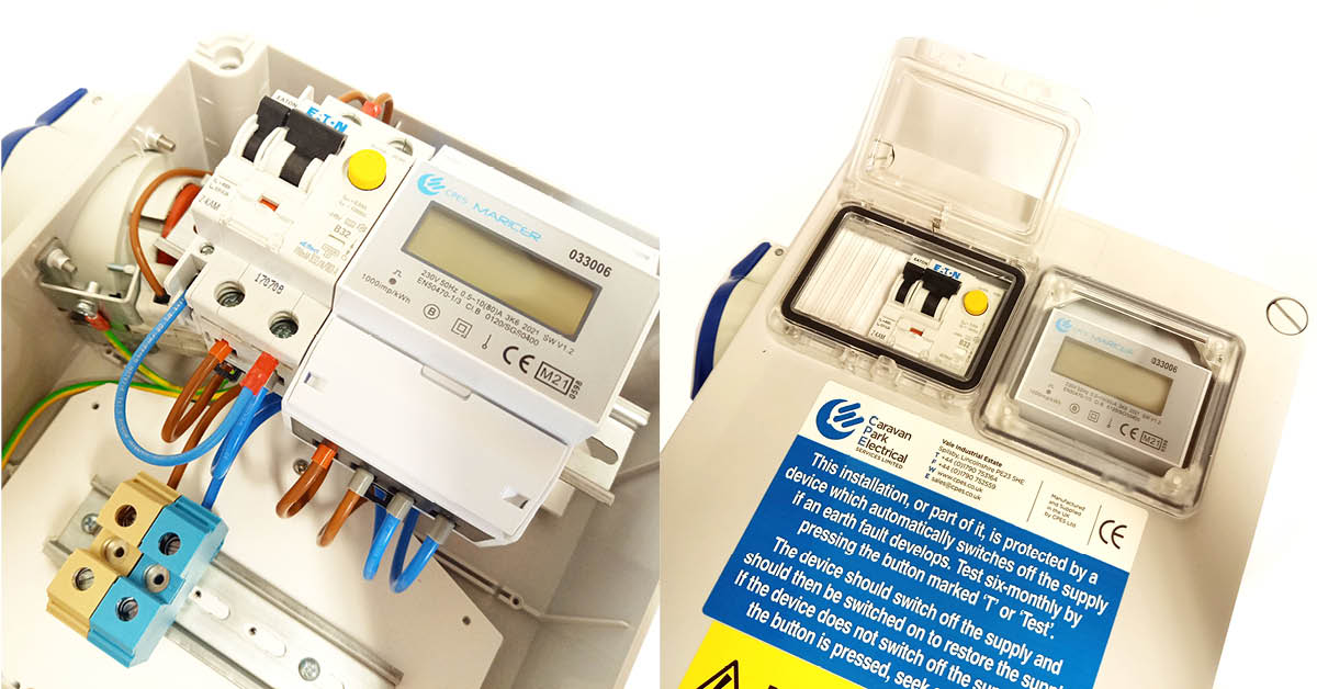 CPESuk's tweet photo. Quality metered connection units for holiday homes by CPES. #CaravanParkElectrical #CPESuk #caravans #caravansite #holidaypark #ukstaycation #metering  #wiring  #ukholidays #electrical #siteelectrics 
#electrician #terminals #holidayhome #connectionunit #quality #maintenance https://t.co/zJbA0iBm4B