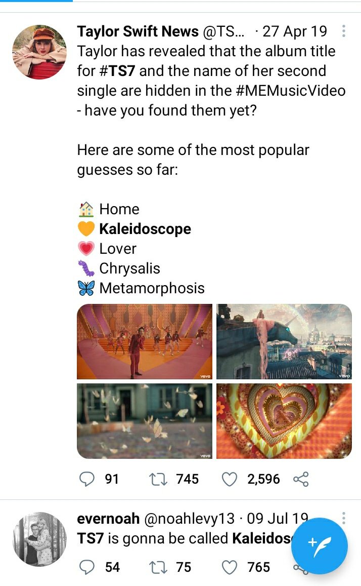 Lover is gonna be called home or kaleidoscope etc