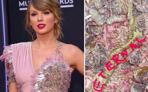 "The dress Taylor wore for the BBMAs has eternal written on it"
