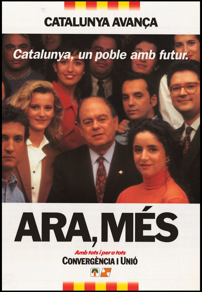 1992: CiU demana als catalans que renovin la seva confiança. Podem fer MÉS si ens dónes confiança. Després de tres legislatures al govern es tracta d'engrescar amb tot el que encara es pot fer en comptes de ser percebuts com a continuïtat grisa.
