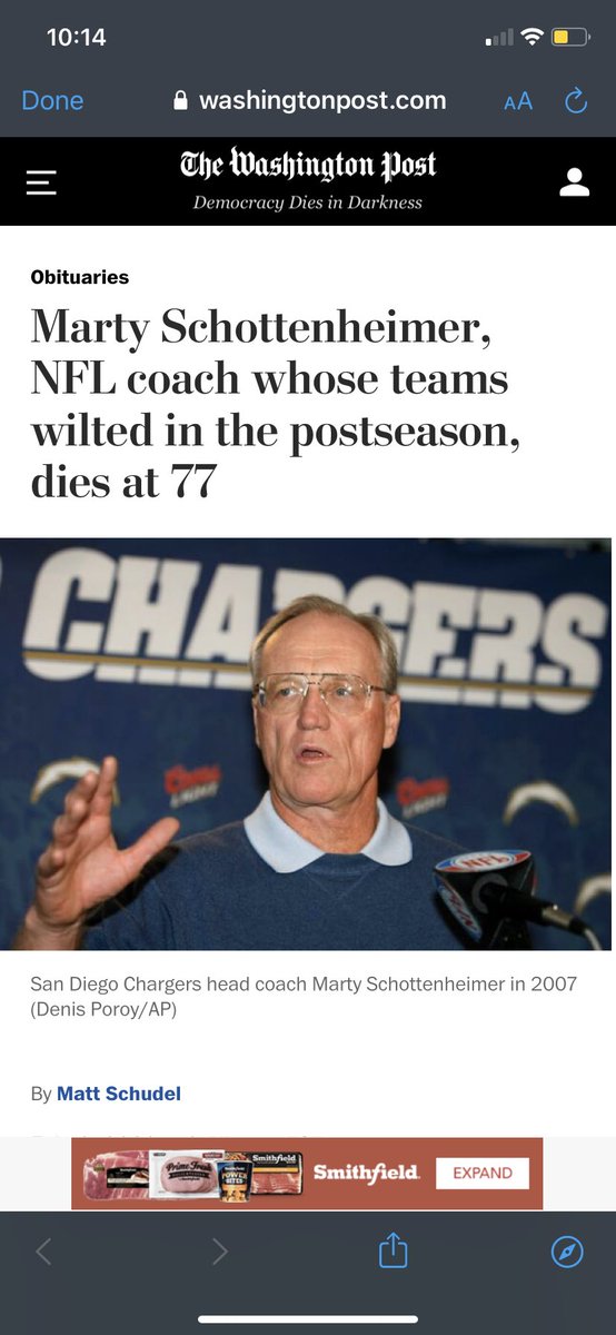 Show a little respect ⁦<a href="/washingtonpost/">The Washington Post</a>⁩. Obituary headlines aren’t the place for cheap shots.