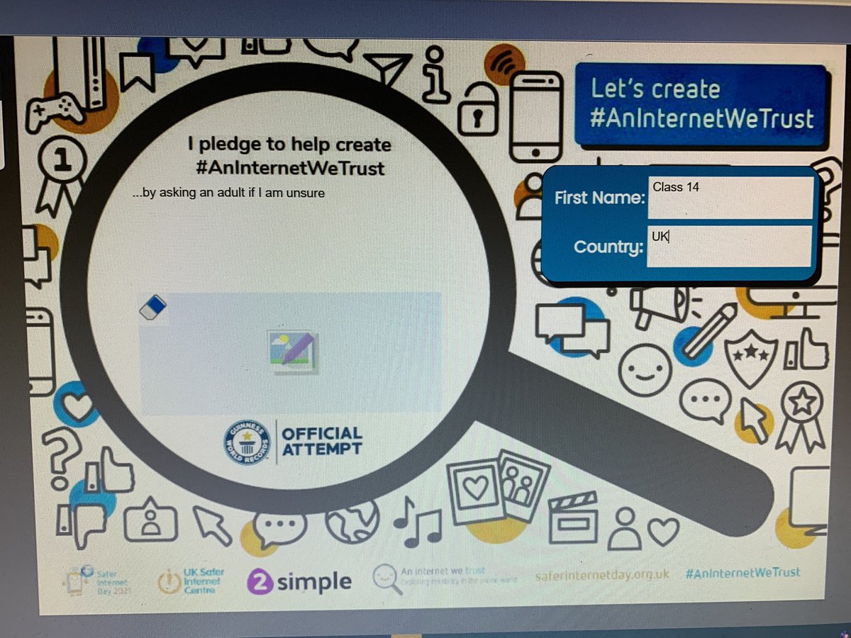 It’s Safer Internet Day! We’ve taken part in live lessons and the Guinness World Record attempt for most pledges to help keep the internet a safe place! @saferinternetday #AninternetWeTrust