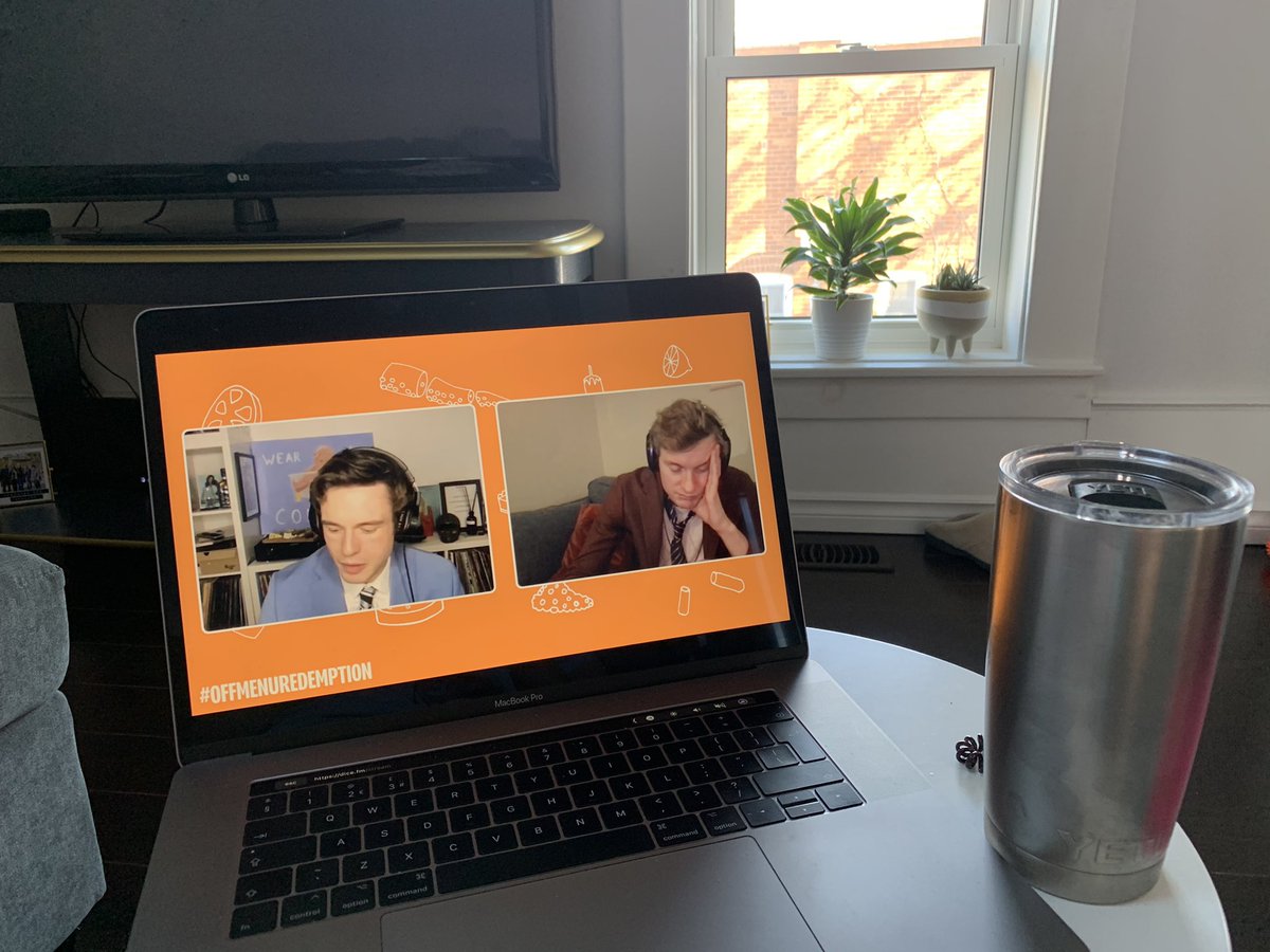 lc_lauren's tweet photo. @OffMenuOfficial so happy to be spending my Tuesday morning with you boys! (Although you don’t look as happy) https://t.co/RWOjYsbAJT