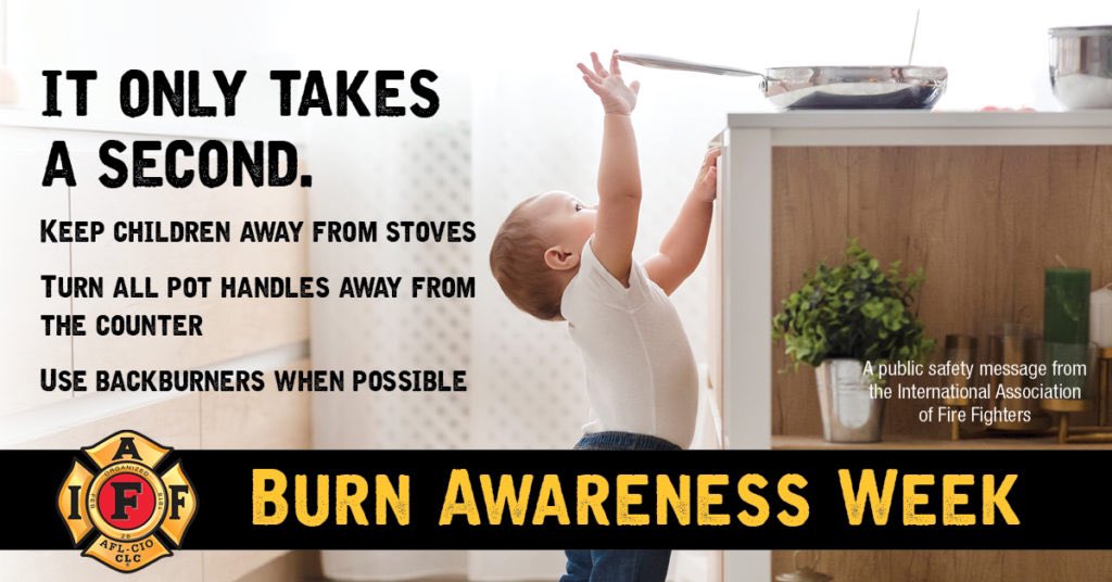 PPFFA3's tweet photo. 2021 Burn Awareness Week

#IAFFSafetyTips #PPFFA https://t.co/Pj8XUCNoGc