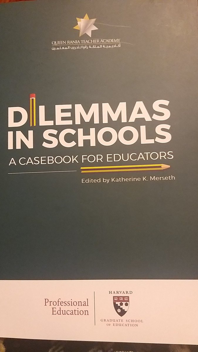 SanaaRiyahi's tweet photo. I couldn't be more proud of our graduates from #AILPD @QRTAJO who participated in writing the  Dillemmas in schools, a Casebook for Educators. Sponsored by @QRTAJO and @hgse
Great work @HalaMTaher @oobeidat @AbeerHakouz @RolaSaid @ferasalomari https://t.co/eSmEHsJUWT