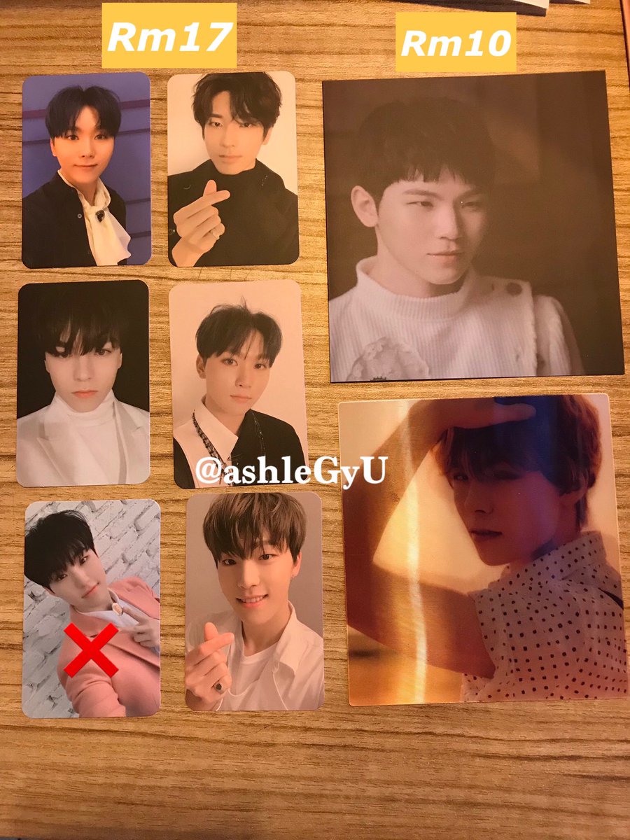 ashleGyU's tweet photo. 🔔 HELP RT!!! #WTS❗️
These babies have been left aside 😭 any baby carats still looking for official photocards? 🥺 Please adopt them 😩

Price excl. postage
#WTS #Seventeen #YMMD #Seungkwan #Wonwoo #Woozi #Vernon #Hoshi #Dino #SVT https://t.co/BtnZsMeNyl