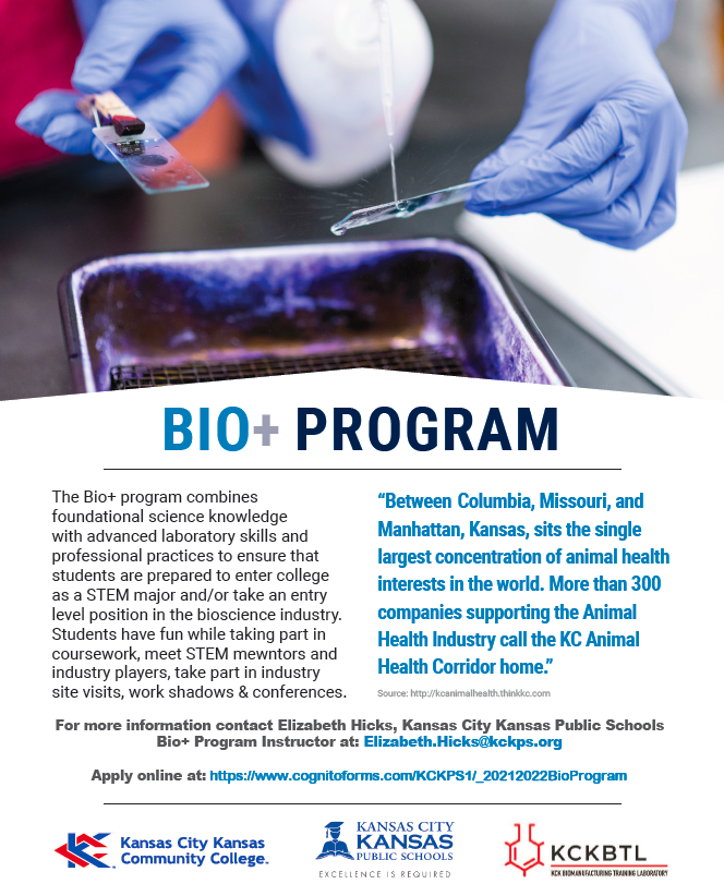 FLSchlagleCCF's tweet photo. There are some great opportunities out there in the Biomedical field. This program results in a real world certification in the industry and might be a great fit for you. Let me know if you're interested!
#KCKDiplomaPlus #SchlagleStallions #WashingtonHigh https://t.co/SYDGlFAGy8