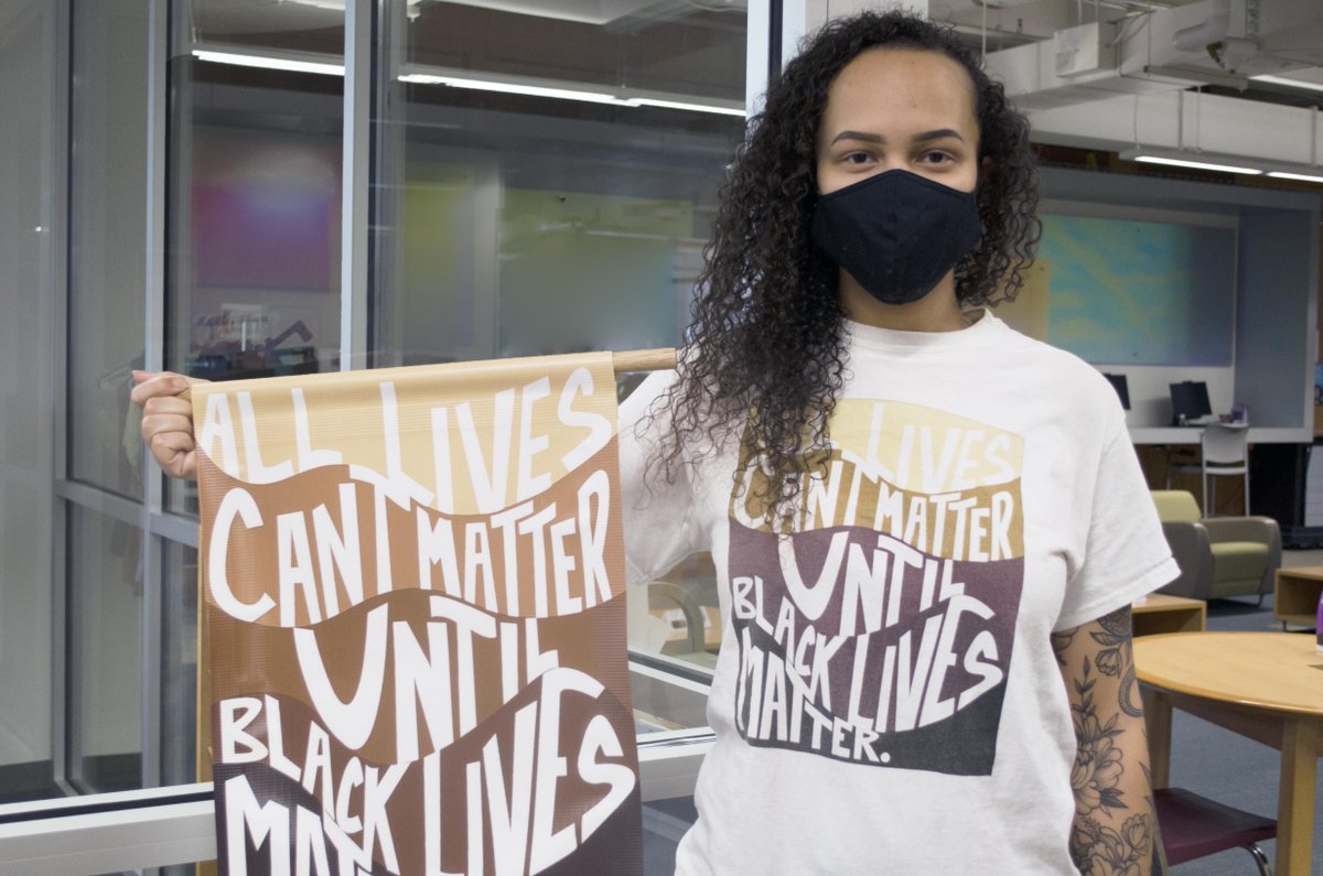 HennepinTech's tweet photo. @HennepinTech student Daisha P. created a vibrant poster with a powerful message about racial equality. Visit our new online art gallery to see more.
https://t.co/MnCuvRnDHa
@MinnStateEdu
#BlackHistoryMonth
#Art
#CTEMonthMN
#OneMinnesota
#HTCPride https://t.co/UXXRtCPIPq
