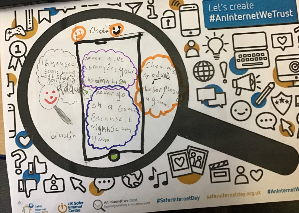 GoodrichCESch's tweet photo. We have been creating posters to inform people how to be safe on the internet. #GSWoodpeckers #GScomputing #aninternetwetrust #SaferInternetDay https://t.co/HlcUG8qRjp