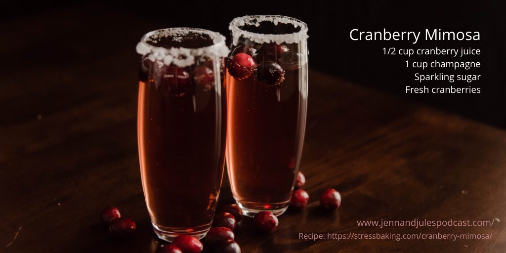 JennAndJules's tweet photo. We have a special guest on this Thursday’s episode of Sippin’ with Jenn + Jules! But 1st, let’s talk mimosas. Jenn’s pick this week is a brunch favorite, a cranberry #mimosa for a refreshing twist on the traditional oj version. Recipe: https://t.co/NJoxZh4dJr
#podcast #creative https://t.co/cNXbh2yj6U