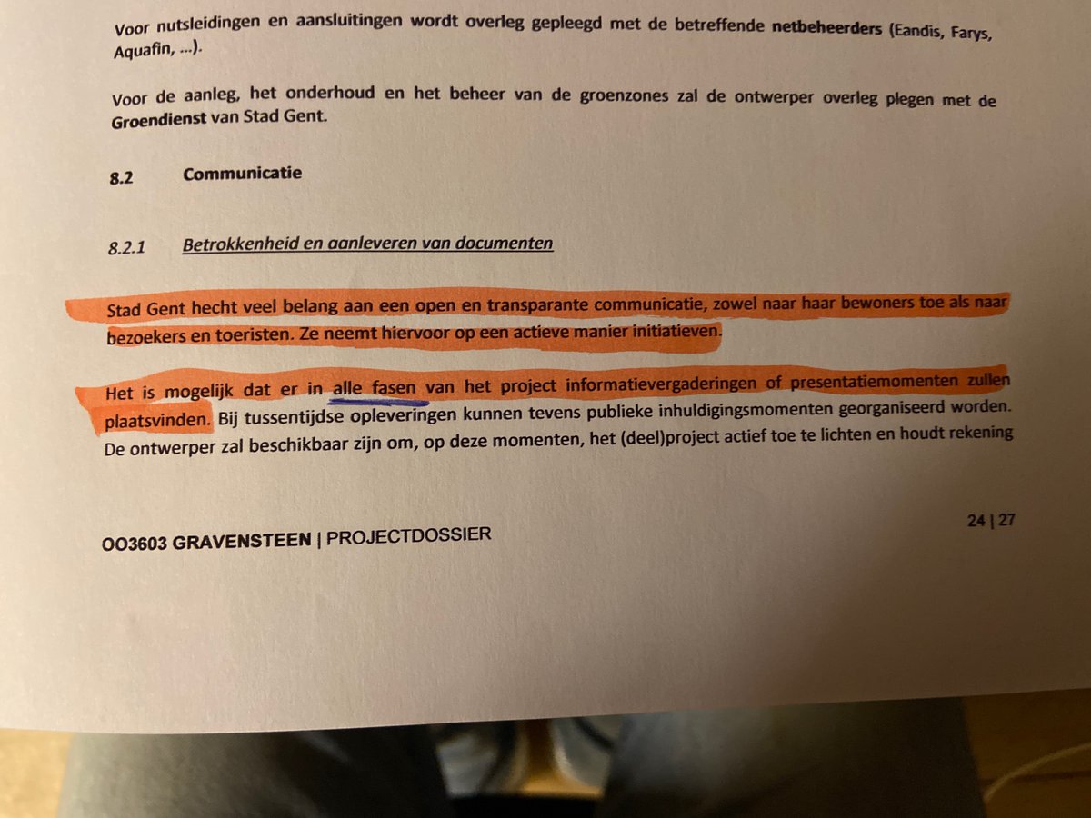 KarlijnDeene's tweet photo. @MDiependaele @astriddebr Meer zelfs. Het projectdossier dat door de Gentse GR was goedgekeurd benadrukt expliciet dat communicatie en participatie in alle fasen van het dossier mogelijk is. https://t.co/rxRWTZoEov