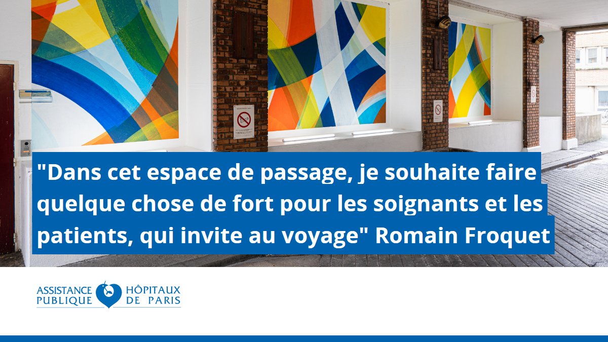 L’art face au #Covid19 : <a href="/romainfroquet/">Romain Froquet</a> offre une fresque lumineuse à l’<a href="/hopitalbeaujon/">Hôpital Beaujon AP-HP</a> AP-HP à Clichy aphp.fr/contenu/lart-f…
