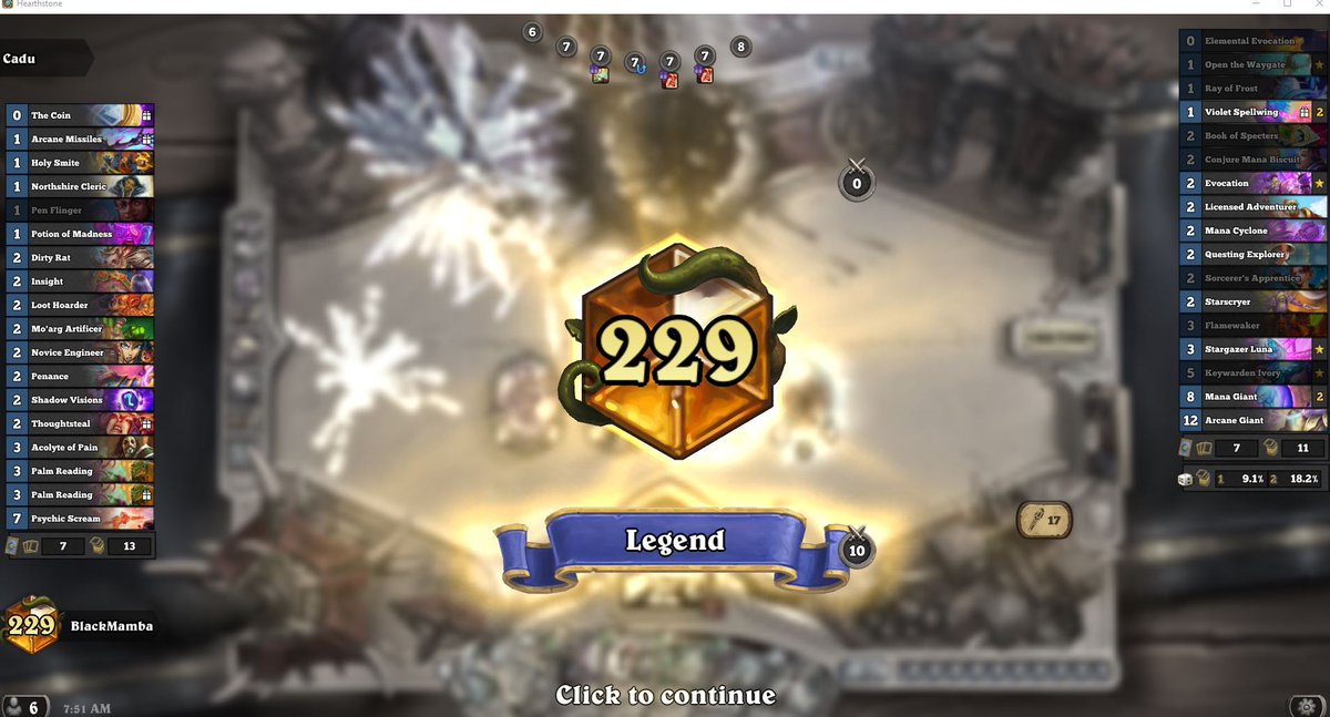 KremePuffHS's tweet photo. Got legend on my Alt account 🐍 Playing exclusively Quest Mage. Always a good time :) https://t.co/MFQfzNAAbw