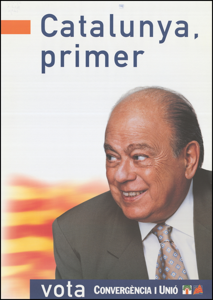 1999: Pujol, amb la seva imatge de centrista desgastada pel suport del govern d'Aznar es presenta posant Catalunya per sobre de tot. (Cat first) En aquest context, la JNC fa una campanya vinculant Maragall amb Vidal-Quadras per tal d'obviar les complicitats CiU-PP a Madrid.