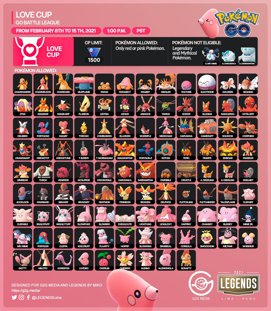 PokeSocial1's tweet photo. 🇺🇸
The #Love cup is live!.

Do you have your team ready?

#PokémonGO #G2G #GoBatlleLeague #GBL https://t.co/gH6fIBxdwq