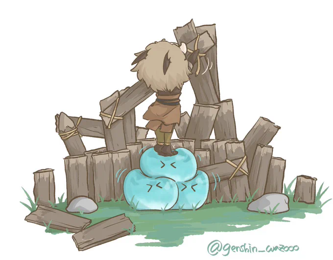 #原神 
#原神イラスト 
建築ちゃーる 