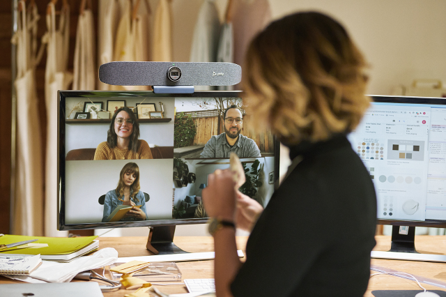 PaulNClark's tweet photo. Our new, beautifully designed #PolyStudio P Series equipment means you'll always have your best meeting. https://t.co/m8kW05Xj2S https://t.co/aX9QJ065a6