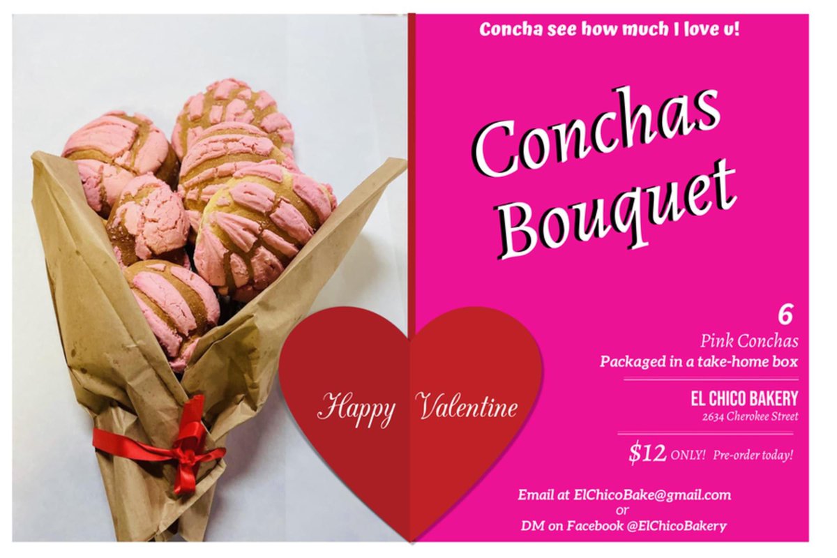 HisFestivalSTL's tweet photo. El Chico Bakery on Cherokee Street has the perfect Valentine's Day gift!  Place your order today for a Concha Bouquet.  Email elchicobake@gmail.com.

Let's keep supporting Latinx small business! #callecherokee #cherokeestreet#hispanicfestivalstl #ValentinesDay #conchabouquet https://t.co/LYgqsXMRSH