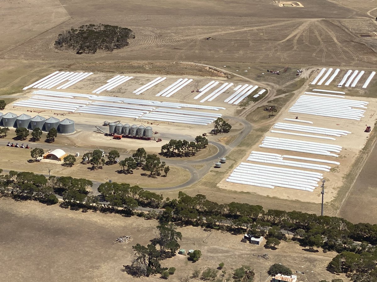 Flying back over Kangaroo Island Pure Grain site. 28,000T received for 2020 harvest 👌
