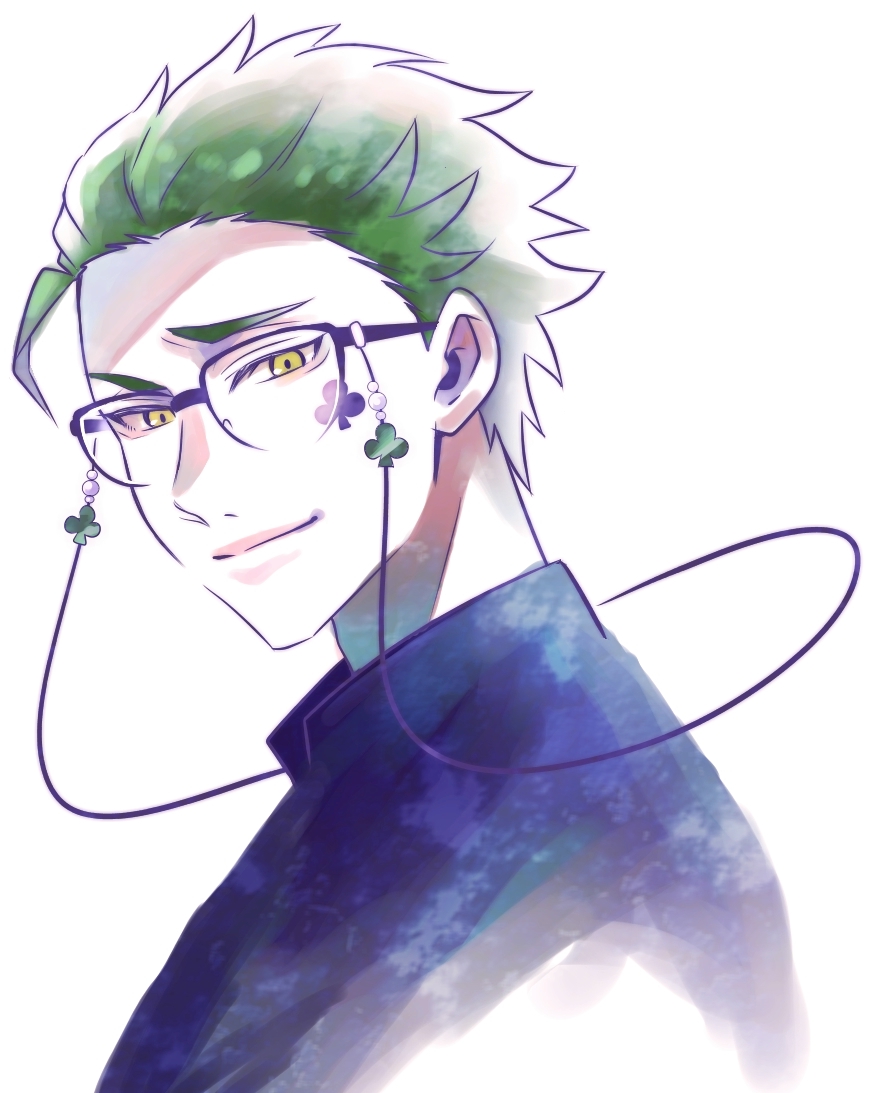 オールバックでザーマス眼鏡な先輩らくがき けいのイラスト