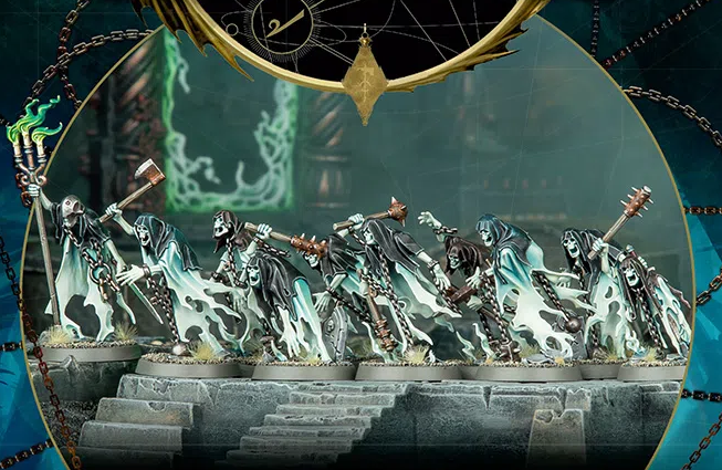 Comando40K's tweet image. ¡Frikis! ¡Falté la semana pasada (salió la 51 con el Lord-Ordinator), pero esta no falto a la cita! ¡Hoy sale la entrega 52 de Mortal Realms, con 10 Chainrasps! Por cierto, la lista de entregas está actualizada con todo lo que se sabe hasta hoy: comando40k.com/2019/12/mortal…