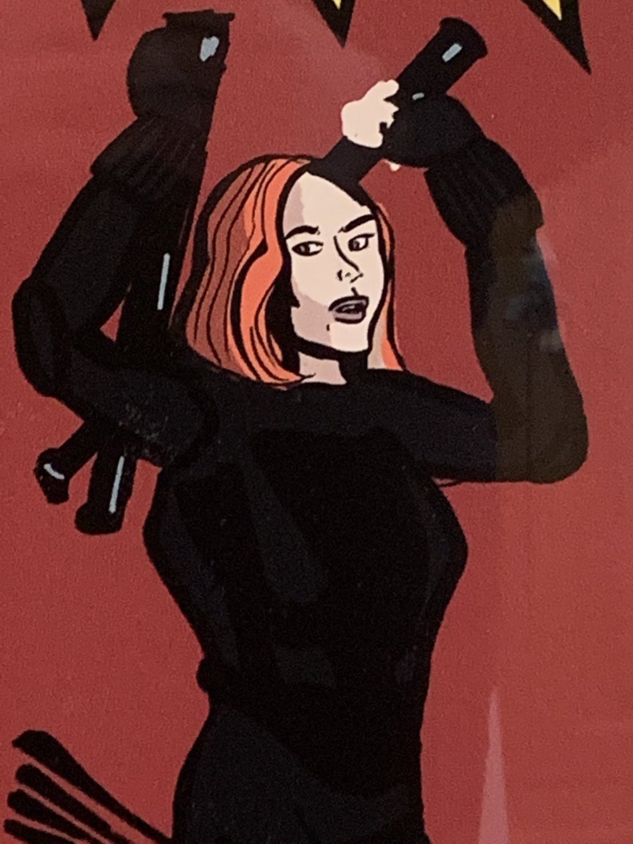 hawkguy_1964's tweet image. if you can, go support @LBGraphics_ 💕 she did me a little Hawkeye and Black Widow print in a comic cover style 🏹🕷💜