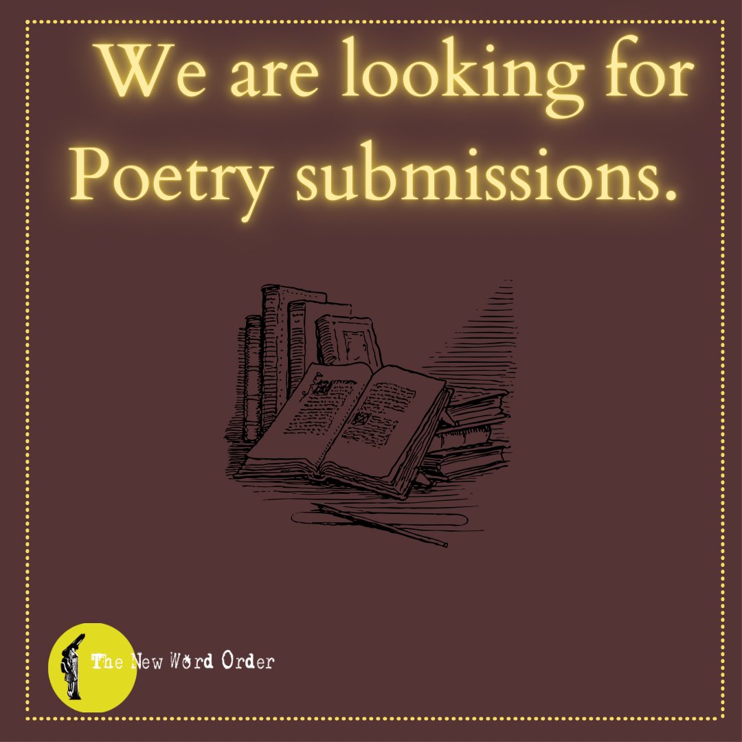newwordorderlit's tweet photo. ✒️Calling all poets!🖋
•
We are looking for your work to publish in our next issue!
#creative #creativewriting #TheNewWordOrder #litmag #literarymagazine #ucd #ucdstudents #writingcommunity #poetrycommunity #poetry #fiction #nonfiction #photography #magazinesubmission #blog https://t.co/J7R4Vu5ap2