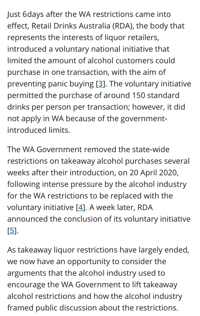 More about the alcohol industry’s role as ‘merchants of doubt,’ this time in Western Australia https://onlinelibrary.wiley.com/doi/full/10.1111/dar.13147
