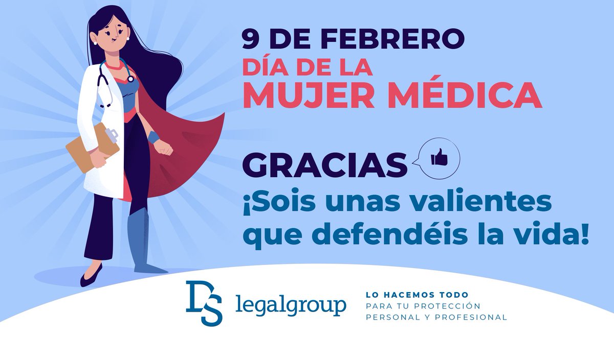 DSLegalGroup's tweet photo. Hoy, en el #DíaMundialdelaMujerMédico, queremos deciros que siempre estaremos a vuestra disposición para asesoraros y defenderos en vuestra vida personal y profesional💪👩‍⚕️
¡Feliz Día! https://t.co/dDKPZFrb2U