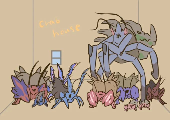crab houseに癒やされたのでモンハンのカニたちのらくがき?
#Crabhouse #モンハン 