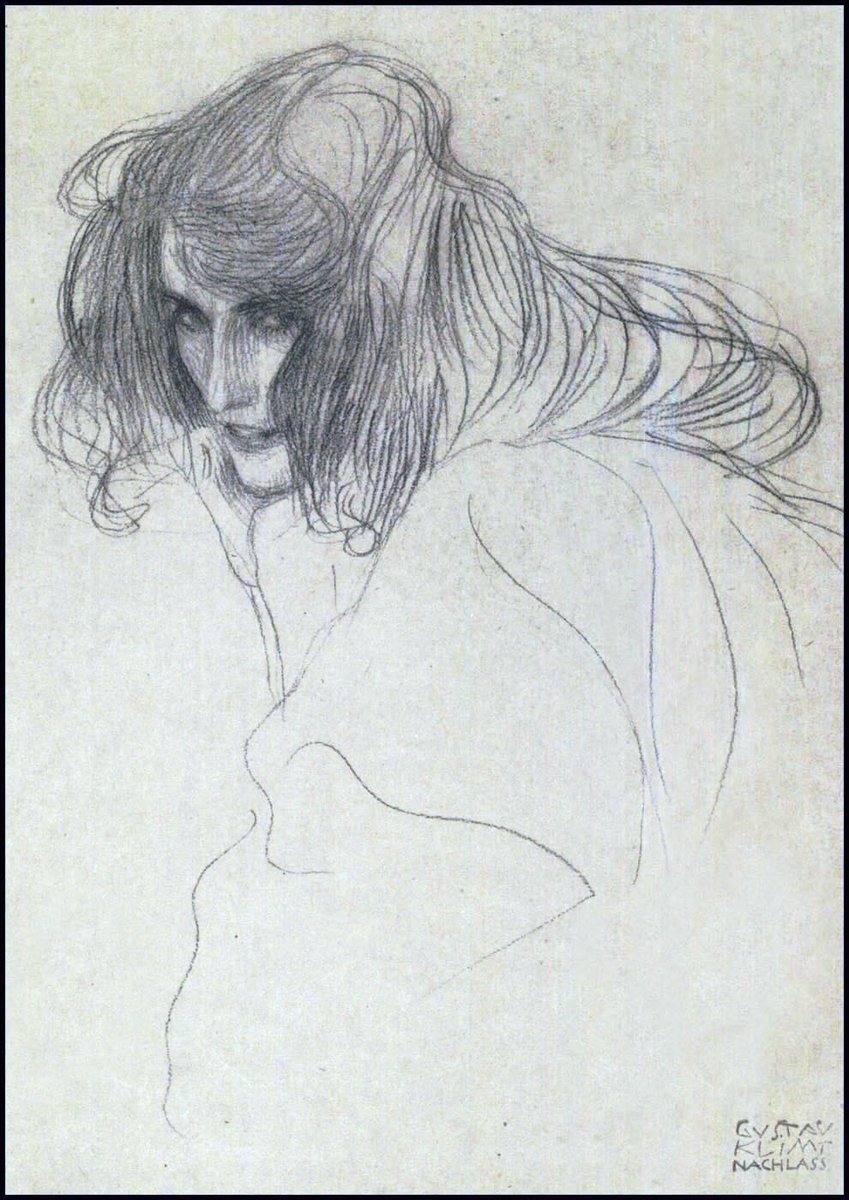 RobertBohan's tweet photo. Klimt’s drawing is characterised by a sensual &amp; well observed line that is based on continuous &amp; careful observation. He used the medium to document both his erotic ideas as well as his subconscious visions. https://t.co/0uh0WLXHXS
