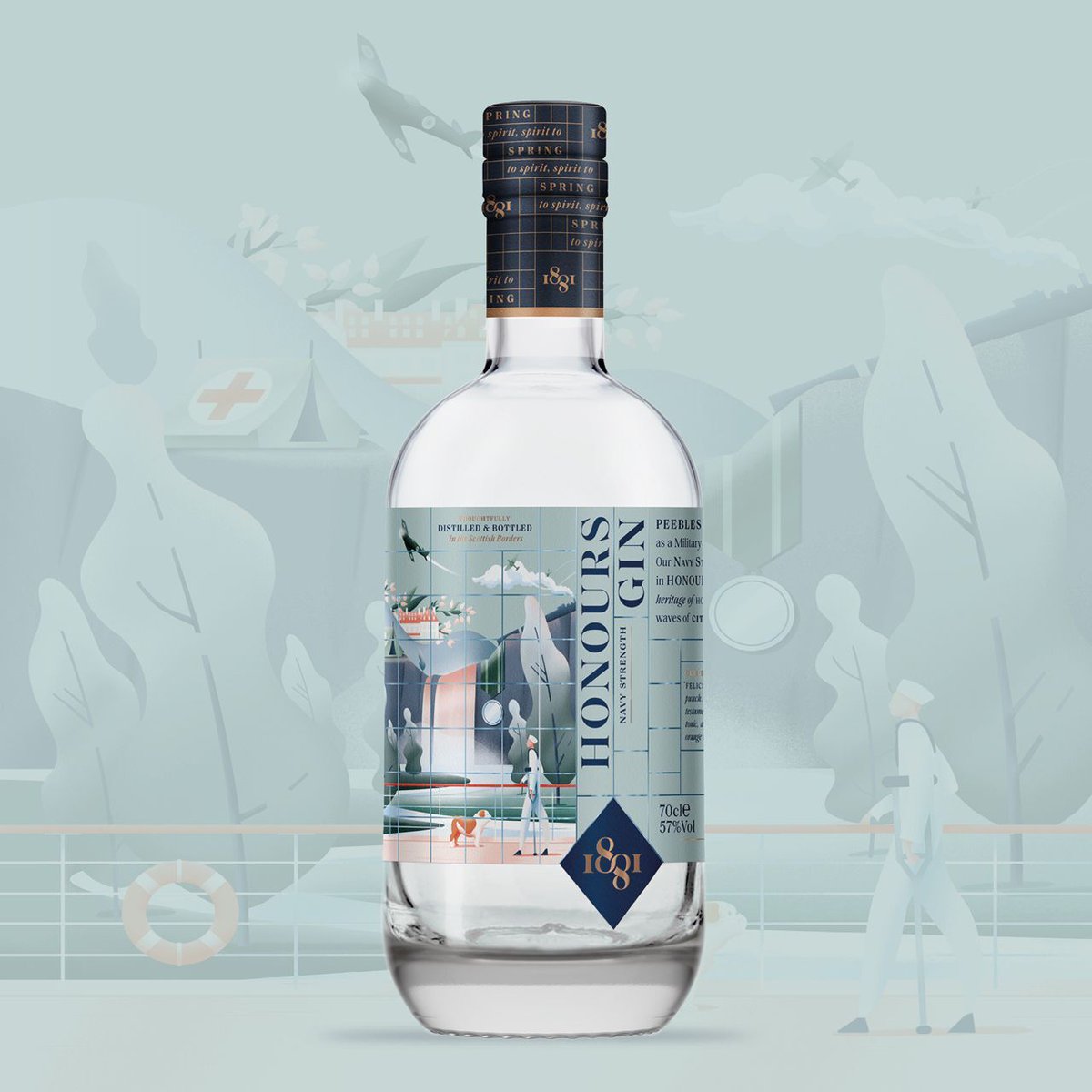 PENTAWARDS's tweet photo. @D8__studio new visual identity for 1881 Gin. Complete with new range names and illustrations conveying scenes from 1881’s rich history, D8’s aim was to define what sets 1881 apart; “a fresh, hospitable personality that invites people in with a blend of charm and warmth” https://t.co/CyAJ0DviGi