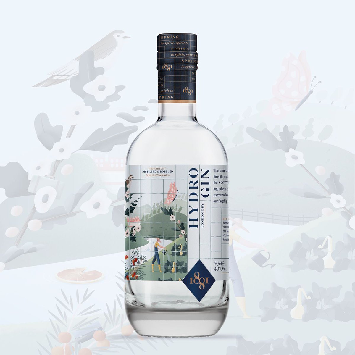 PENTAWARDS's tweet photo. @D8__studio new visual identity for 1881 Gin. Complete with new range names and illustrations conveying scenes from 1881’s rich history, D8’s aim was to define what sets 1881 apart; “a fresh, hospitable personality that invites people in with a blend of charm and warmth” https://t.co/CyAJ0DviGi